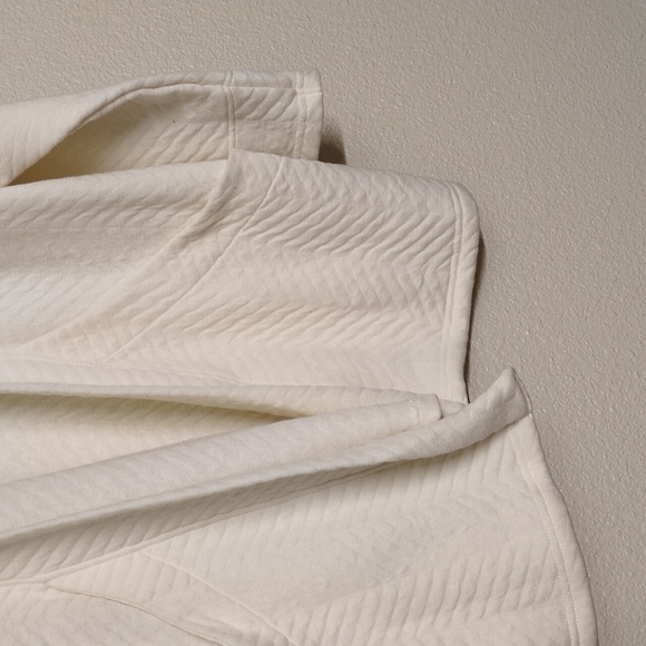 World Market Quilted Cream Open-Front Women's Cardigan Size Large - Picture 6 of 8